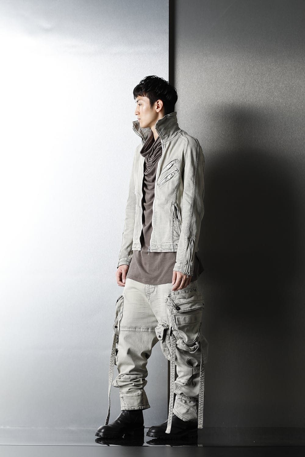 Jutneck Denim Blouson Plaster