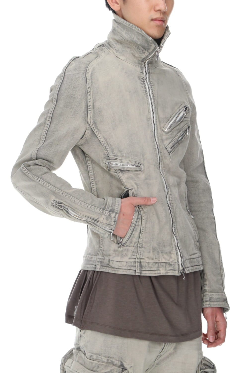 Jutneck Denim Blouson Plaster