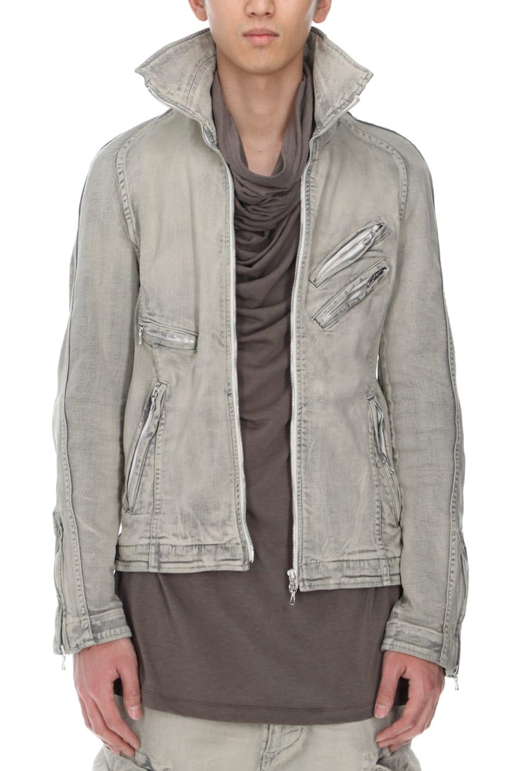 Jutneck Denim Blouson Plaster