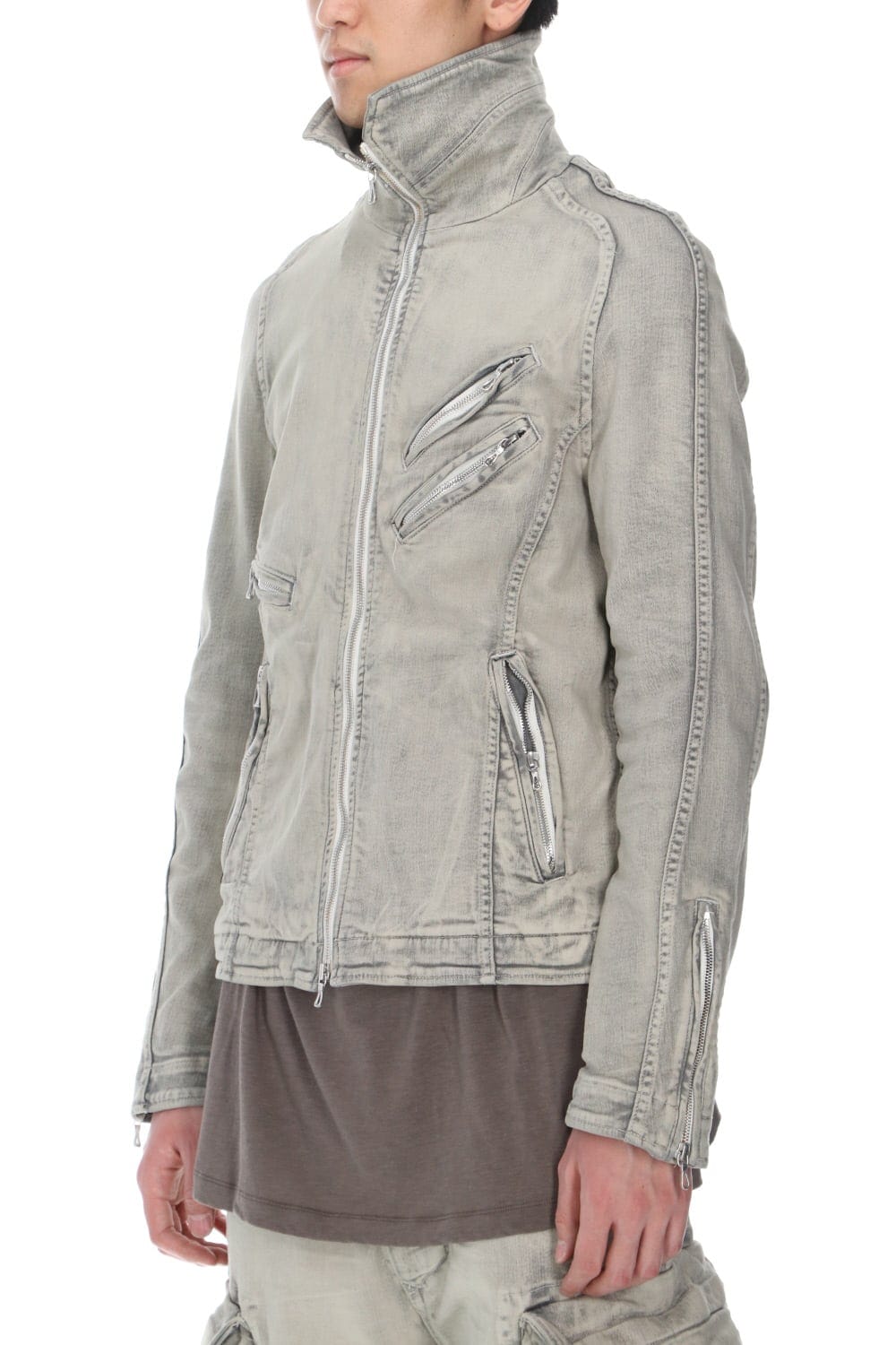 Jutneck Denim Blouson Plaster