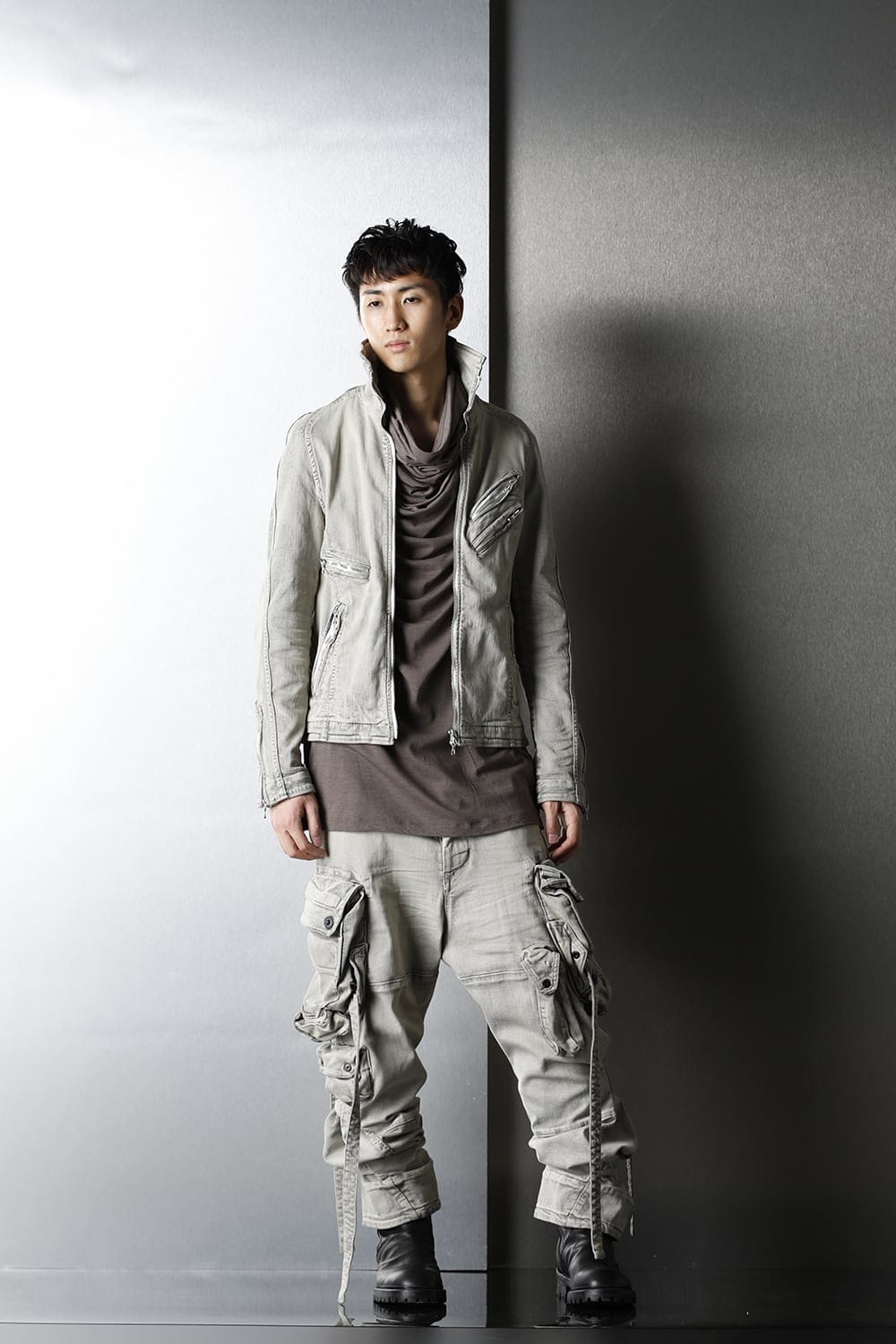 Jutneck Denim Blouson Plaster