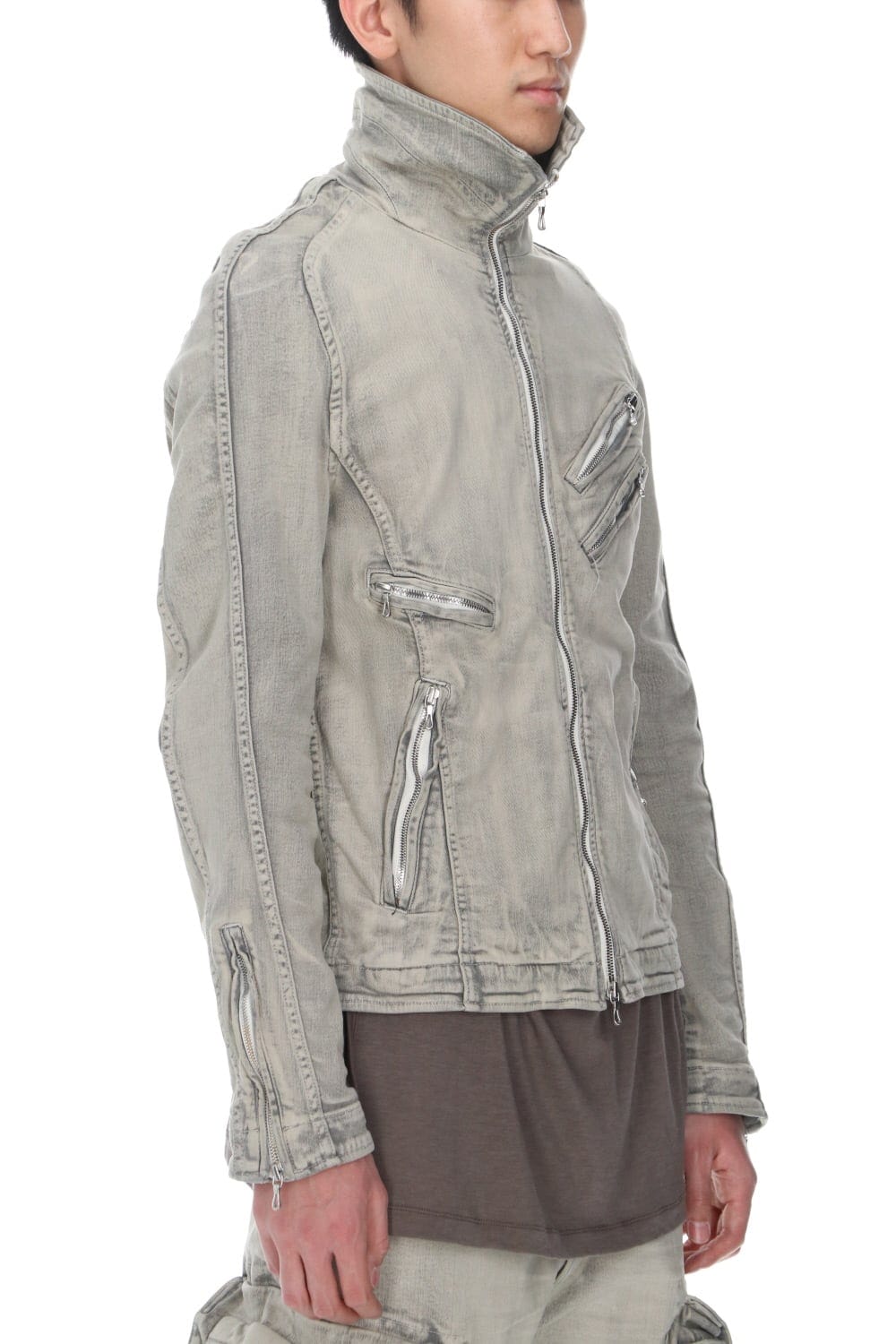 Jutneck Denim Blouson Plaster