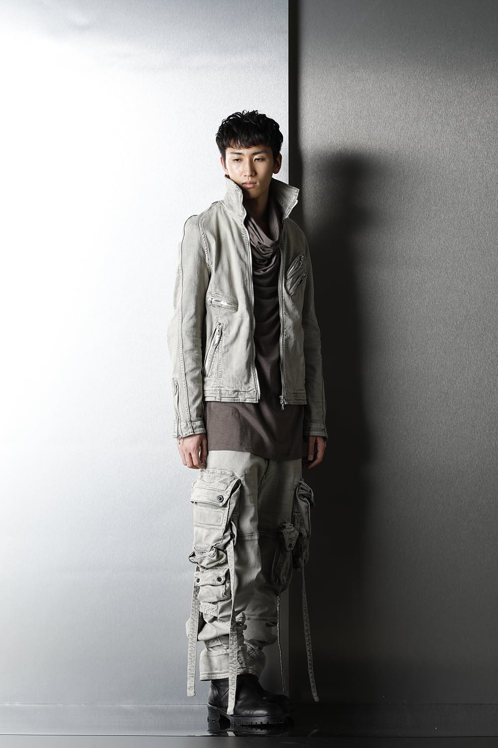 Jutneck Denim Blouson Plaster