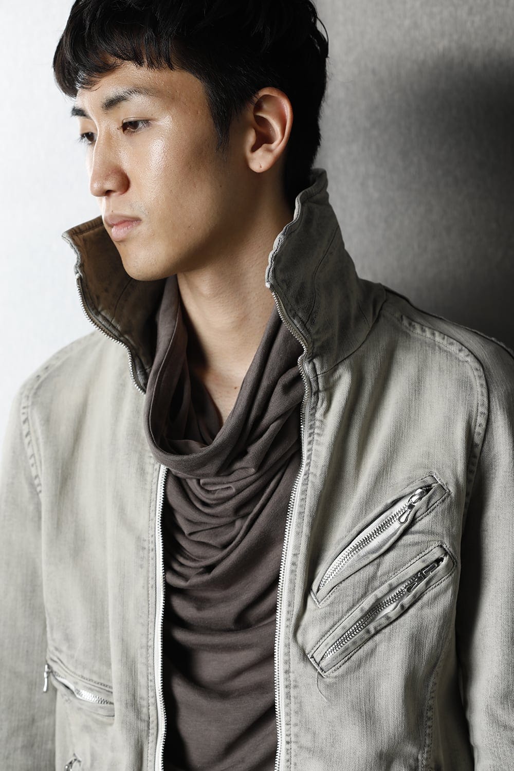 Jutneck Denim Blouson Plaster