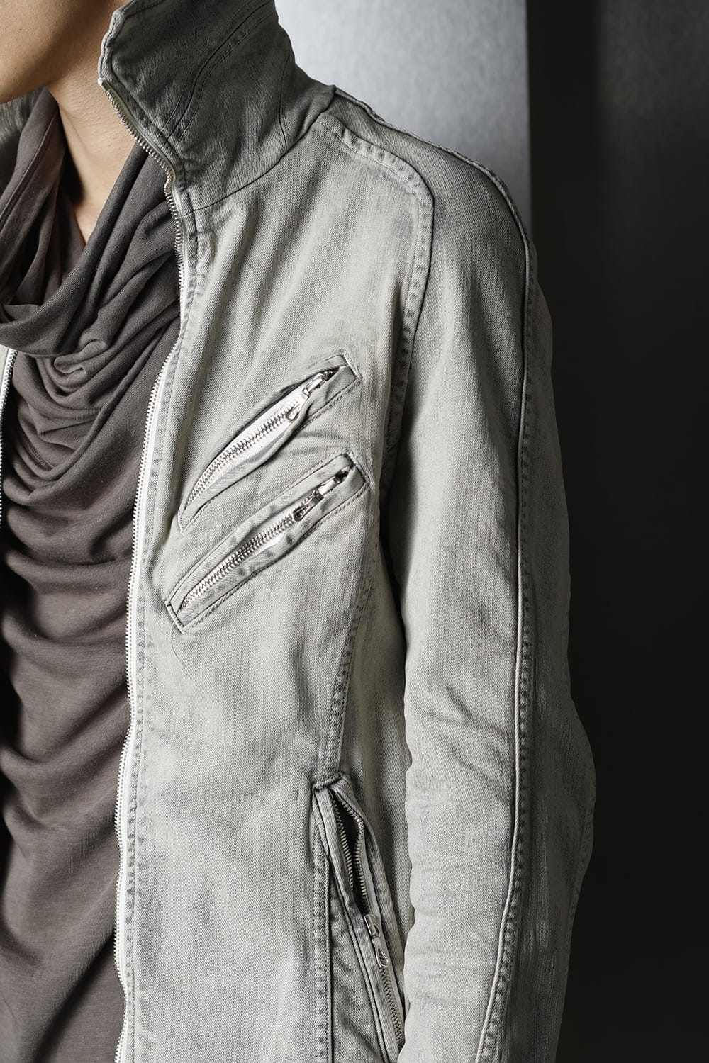 Jutneck Denim Blouson Plaster