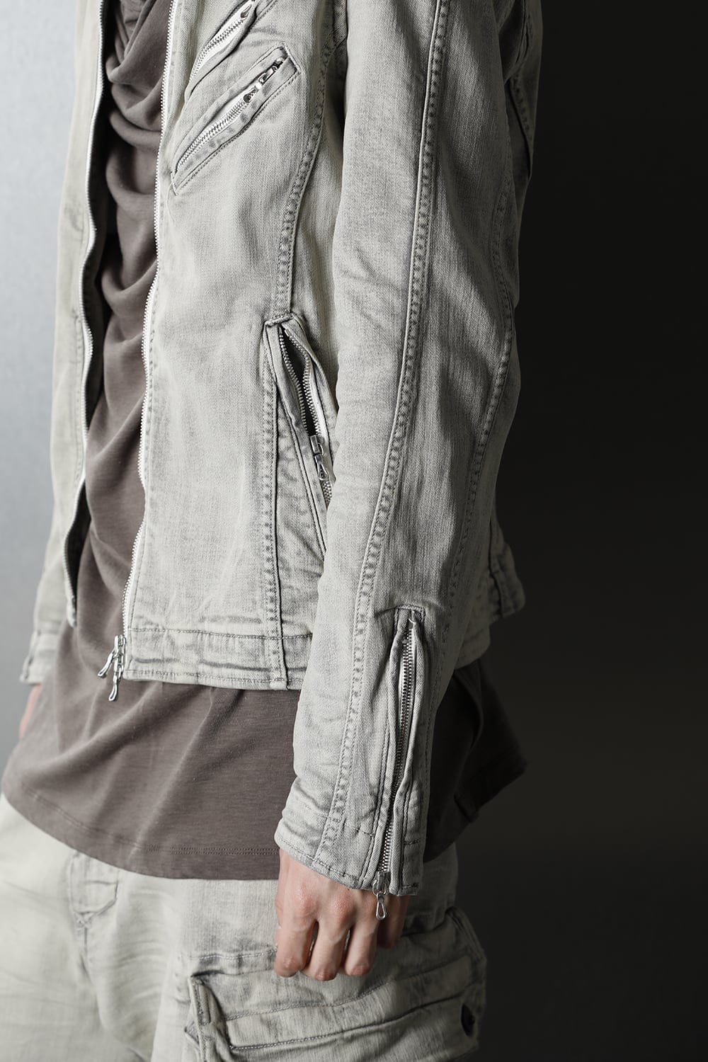 Jutneck Denim Blouson Plaster