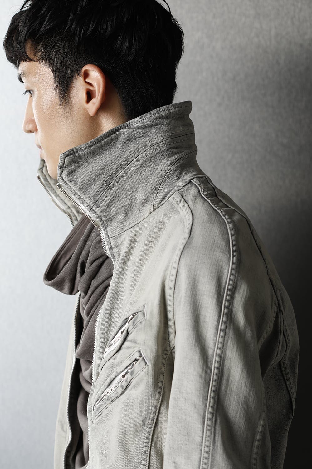 Jutneck Denim Blouson Plaster