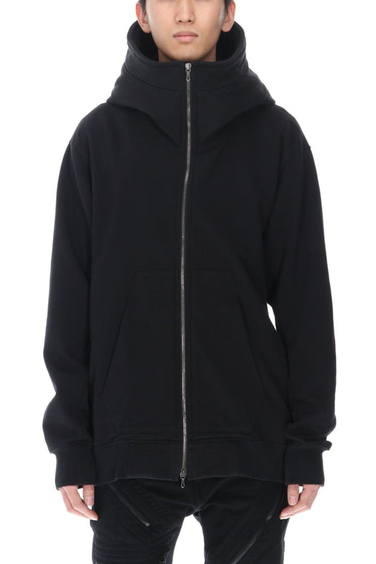 Sweat Front zip Hoodie Black