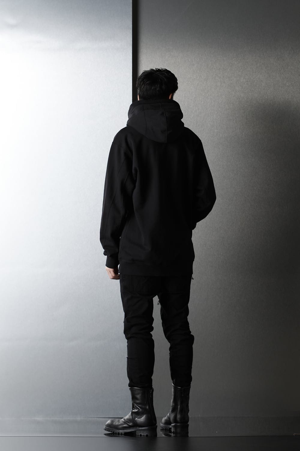 Sweat Front zip Hoodie Black