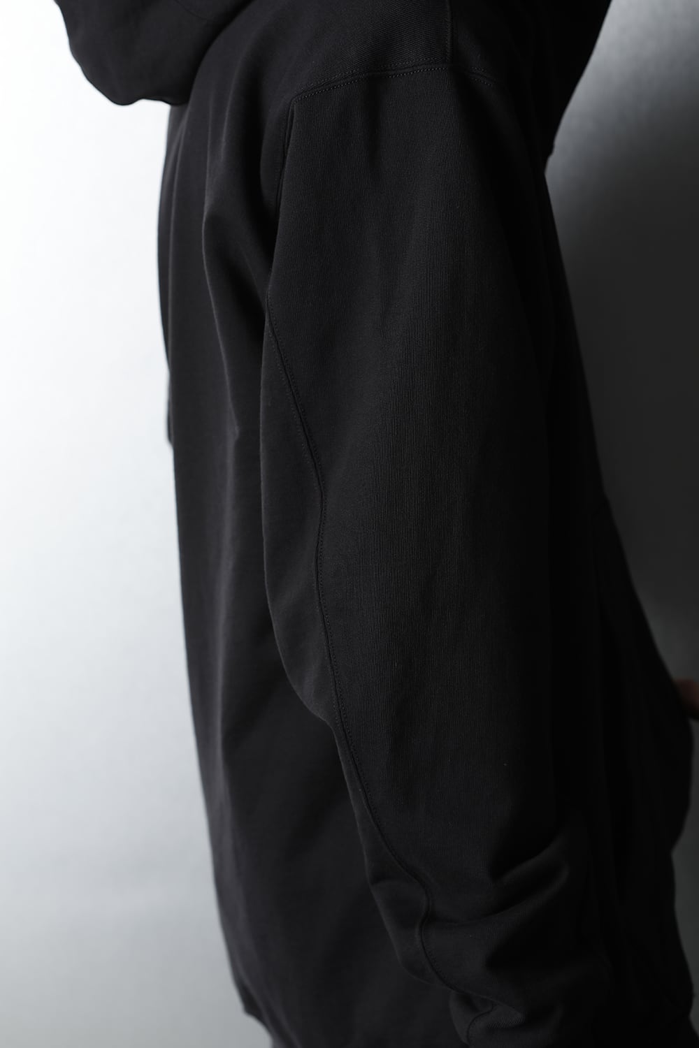 Sweat Front zip Hoodie Black