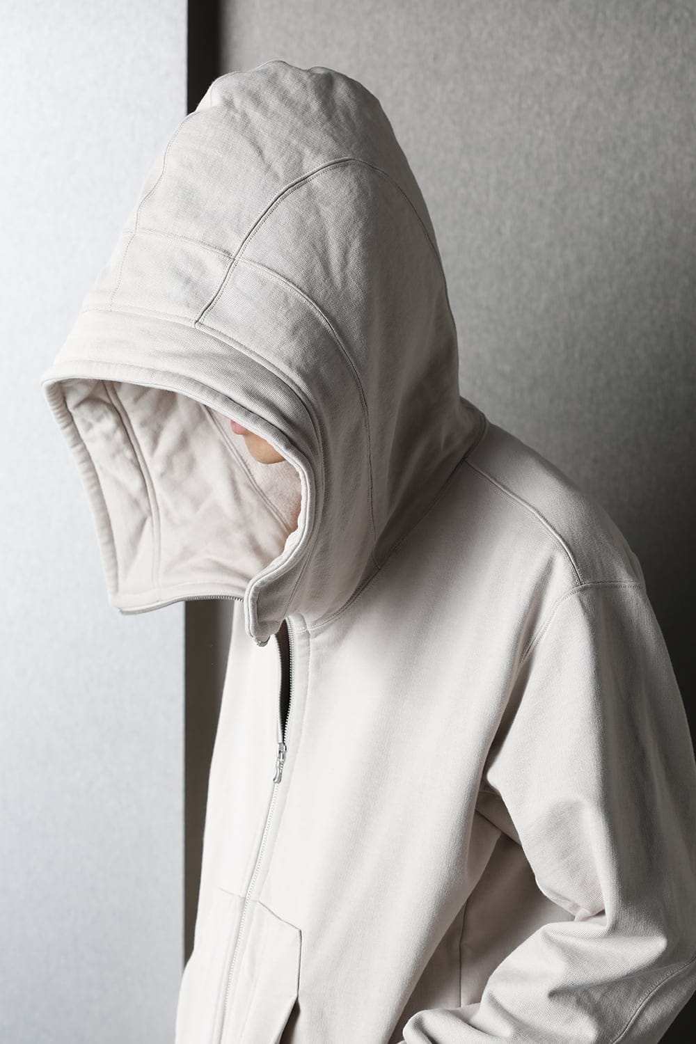 Sweat Front zip Hoodie Plaster