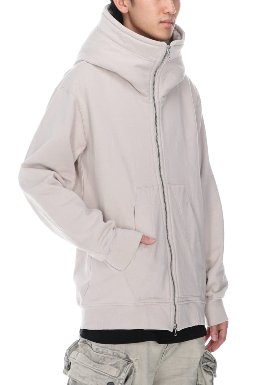 Sweat Front zip Hoodie Plaster