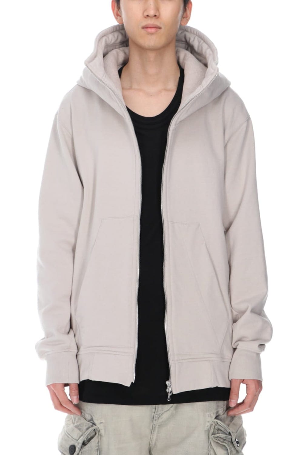 Sweat Front zip Hoodie Plaster