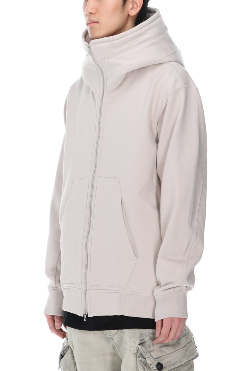 Sweat Front zip Hoodie Plaster