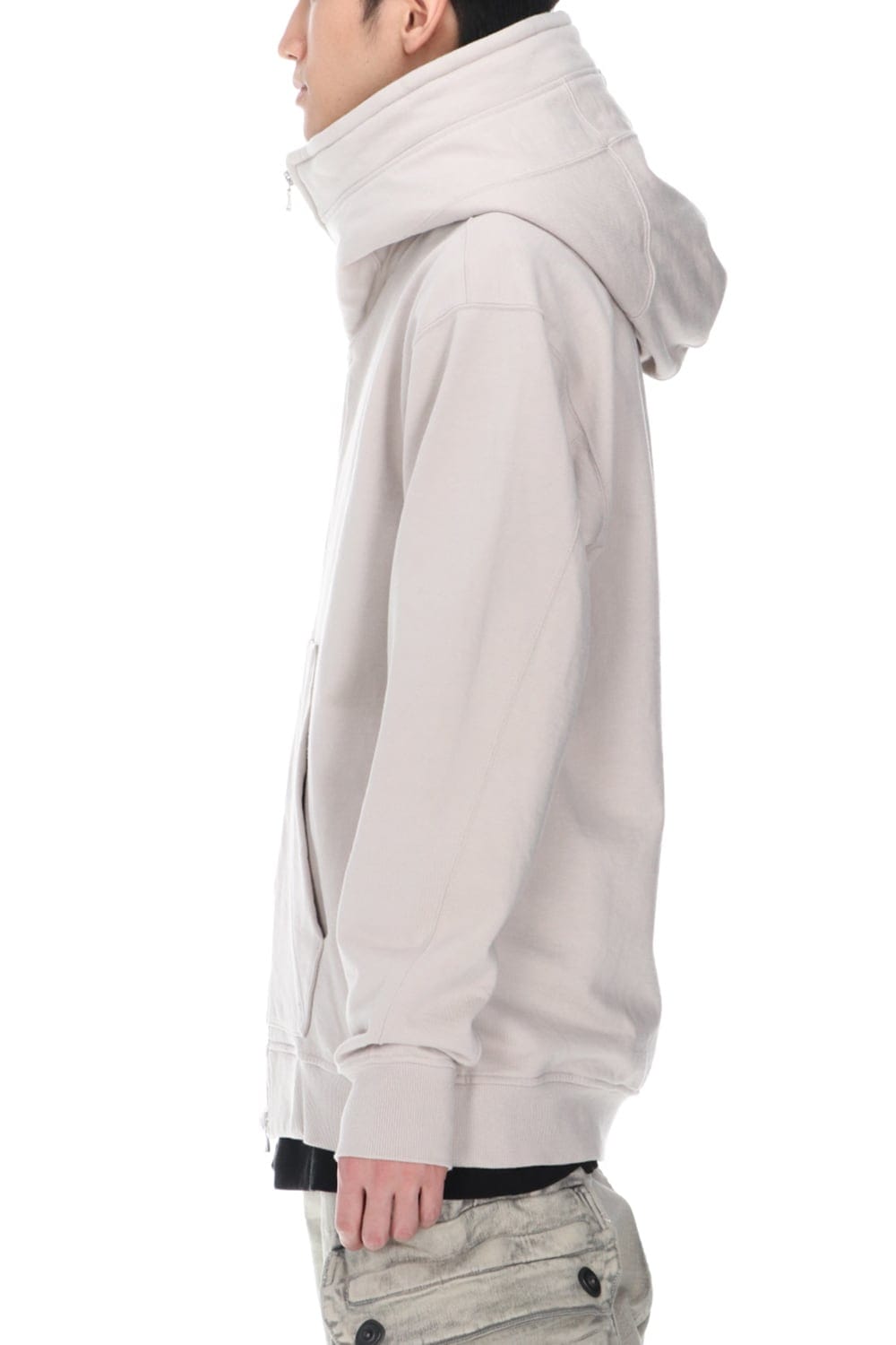 Sweat Front zip Hoodie Plaster