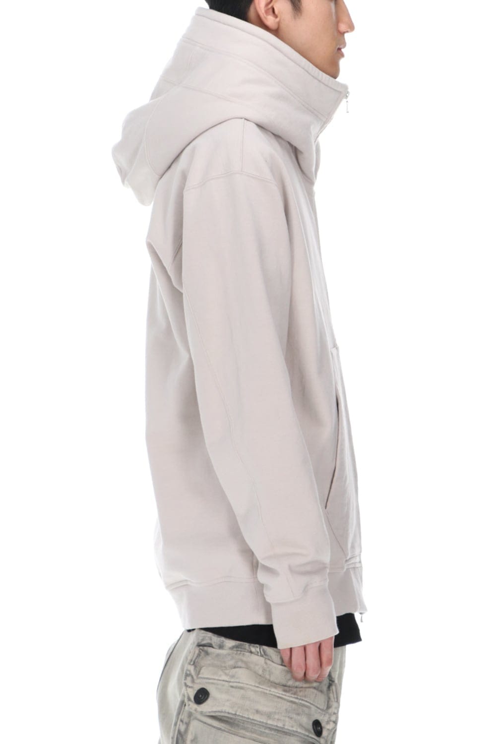 Sweat Front zip Hoodie Plaster