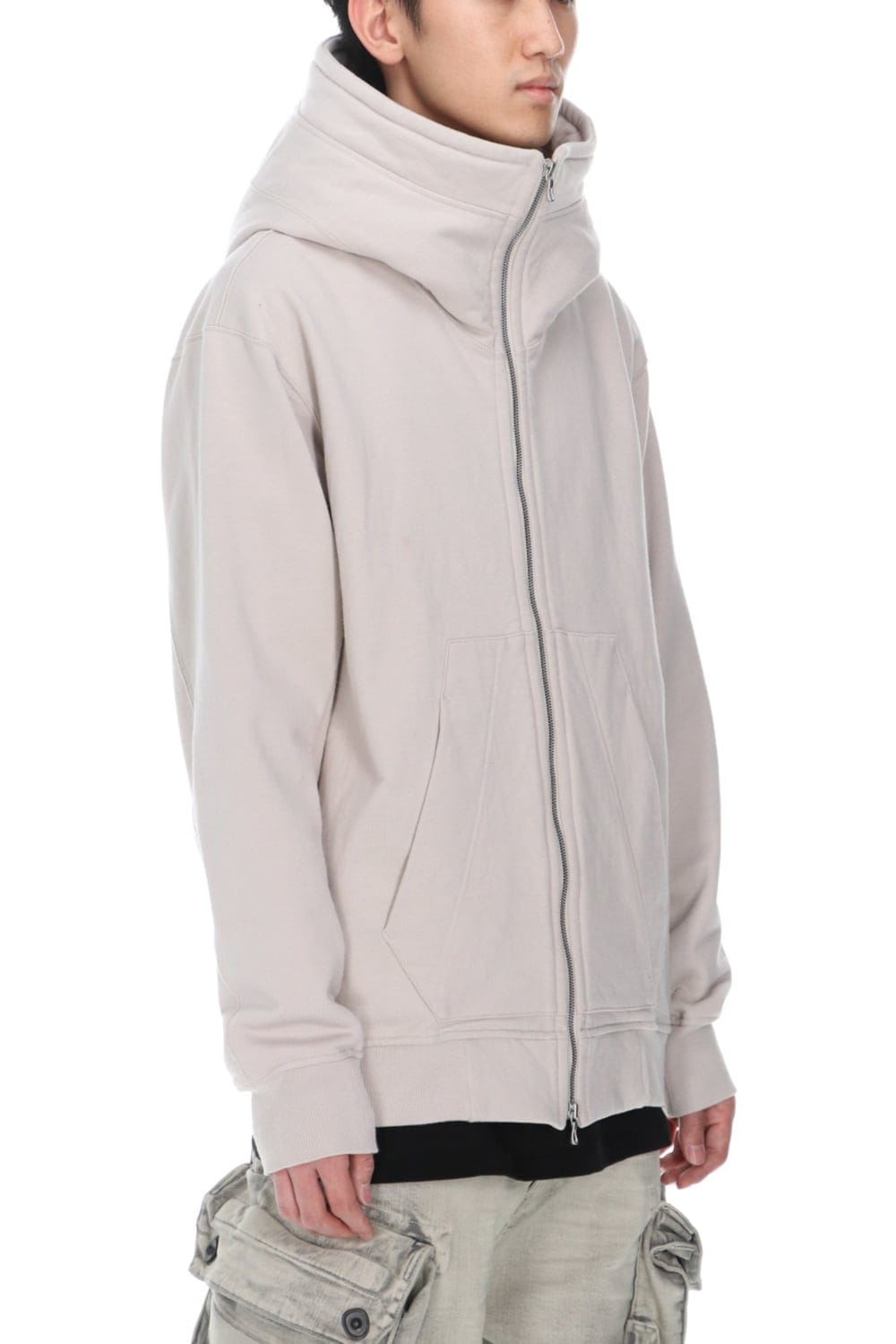 Sweat Front zip Hoodie Plaster