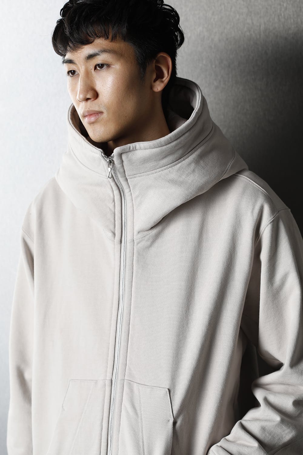 Sweat Front zip Hoodie Plaster