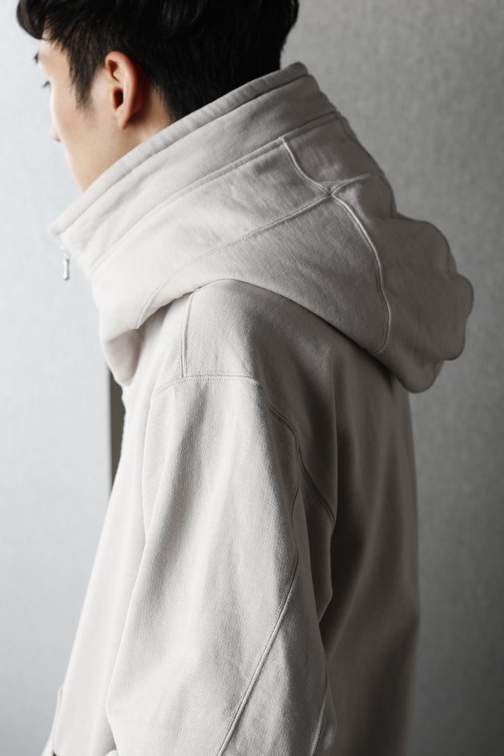 Sweat Front zip Hoodie Plaster