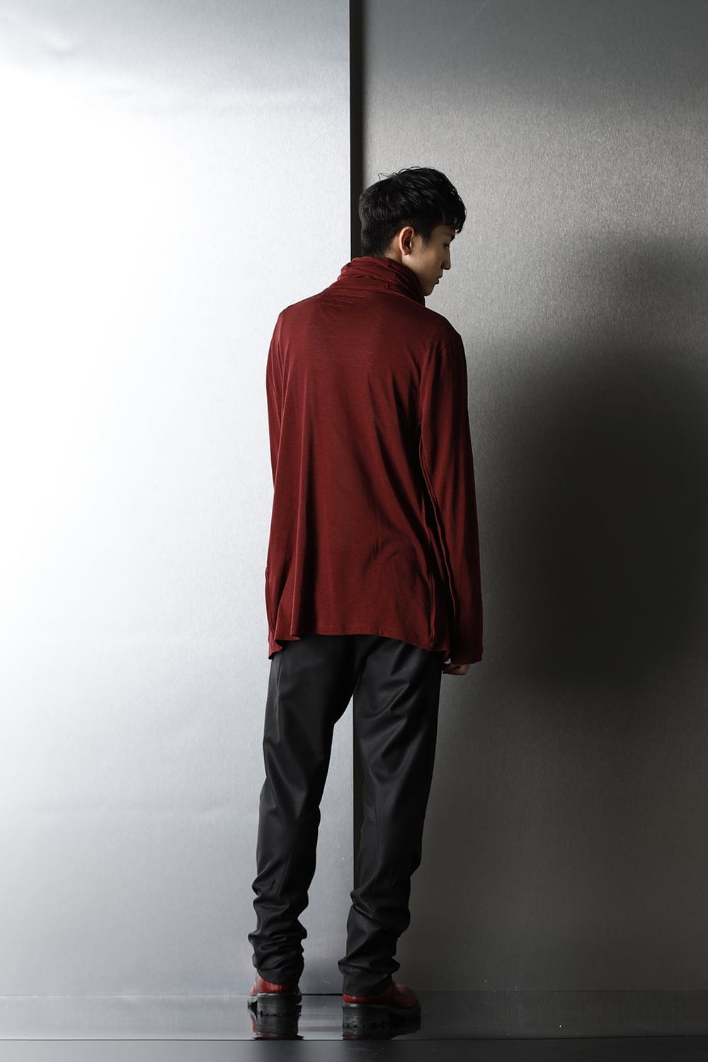 Cowl neck Cutsew Red