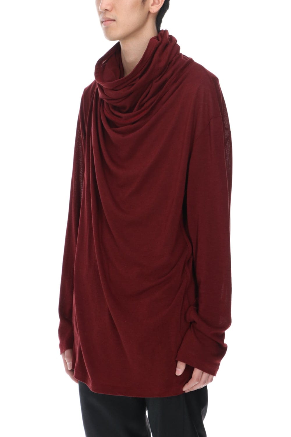 Cowl neck Cutsew Red