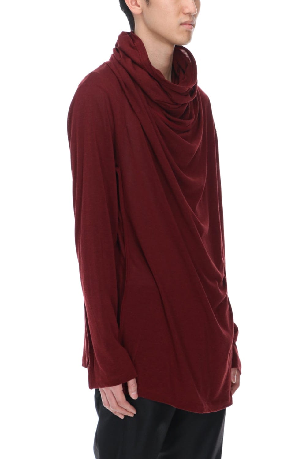 Cowl neck Cutsew Red