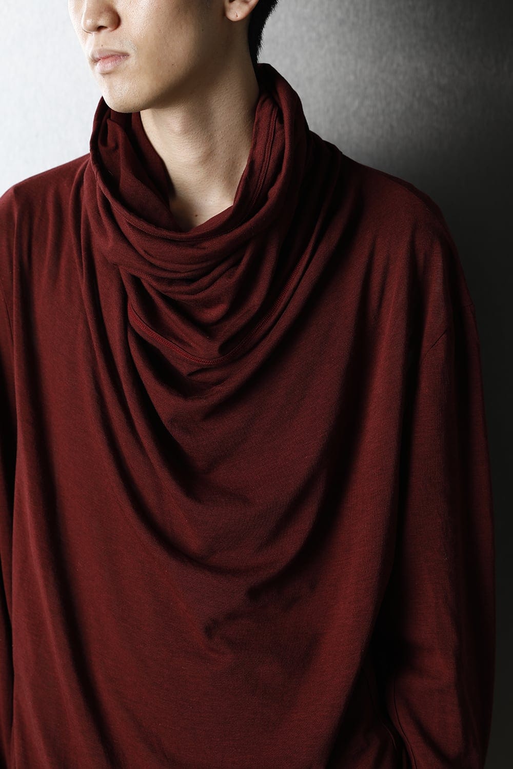 Cowl neck Cutsew Red