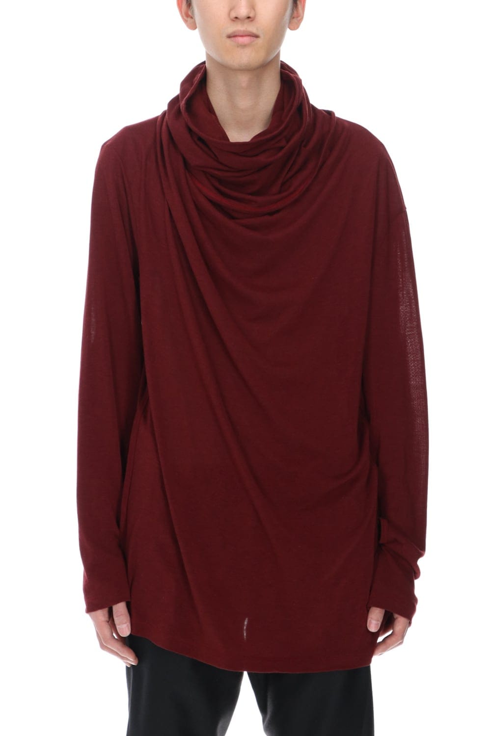 Cowl neck Cutsew Red