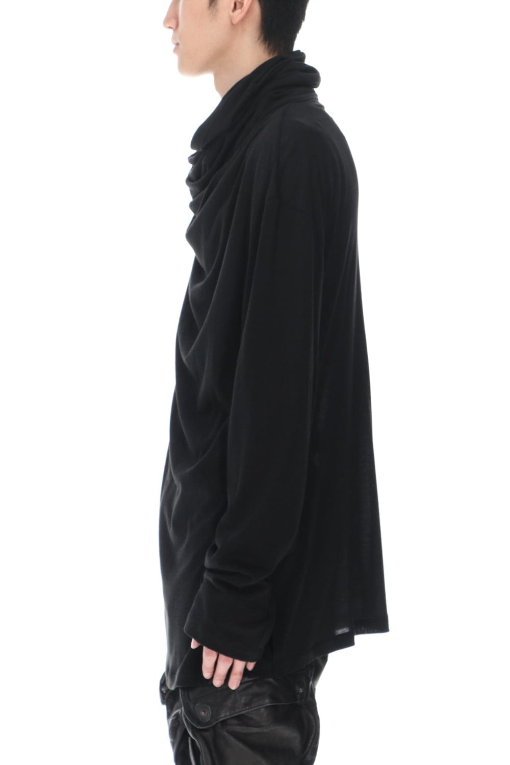 Cowl neck Cutsew Black