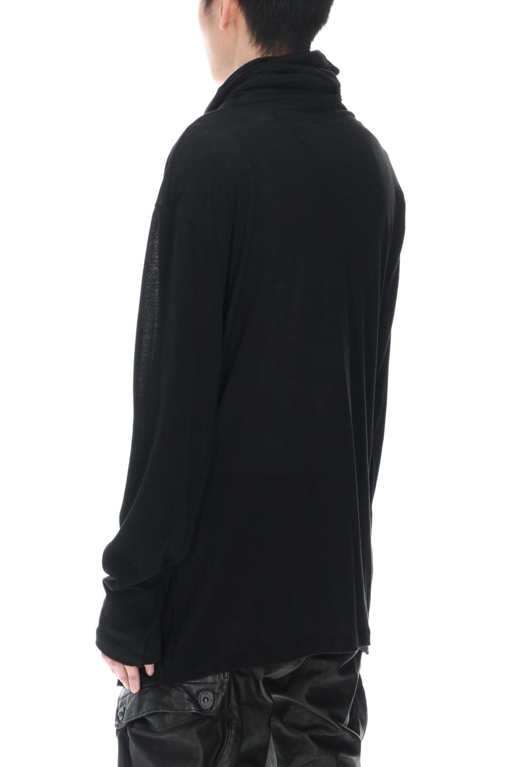 Cowl neck Cutsew Black