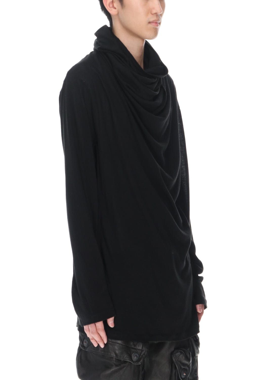 Cowl neck Cutsew Black