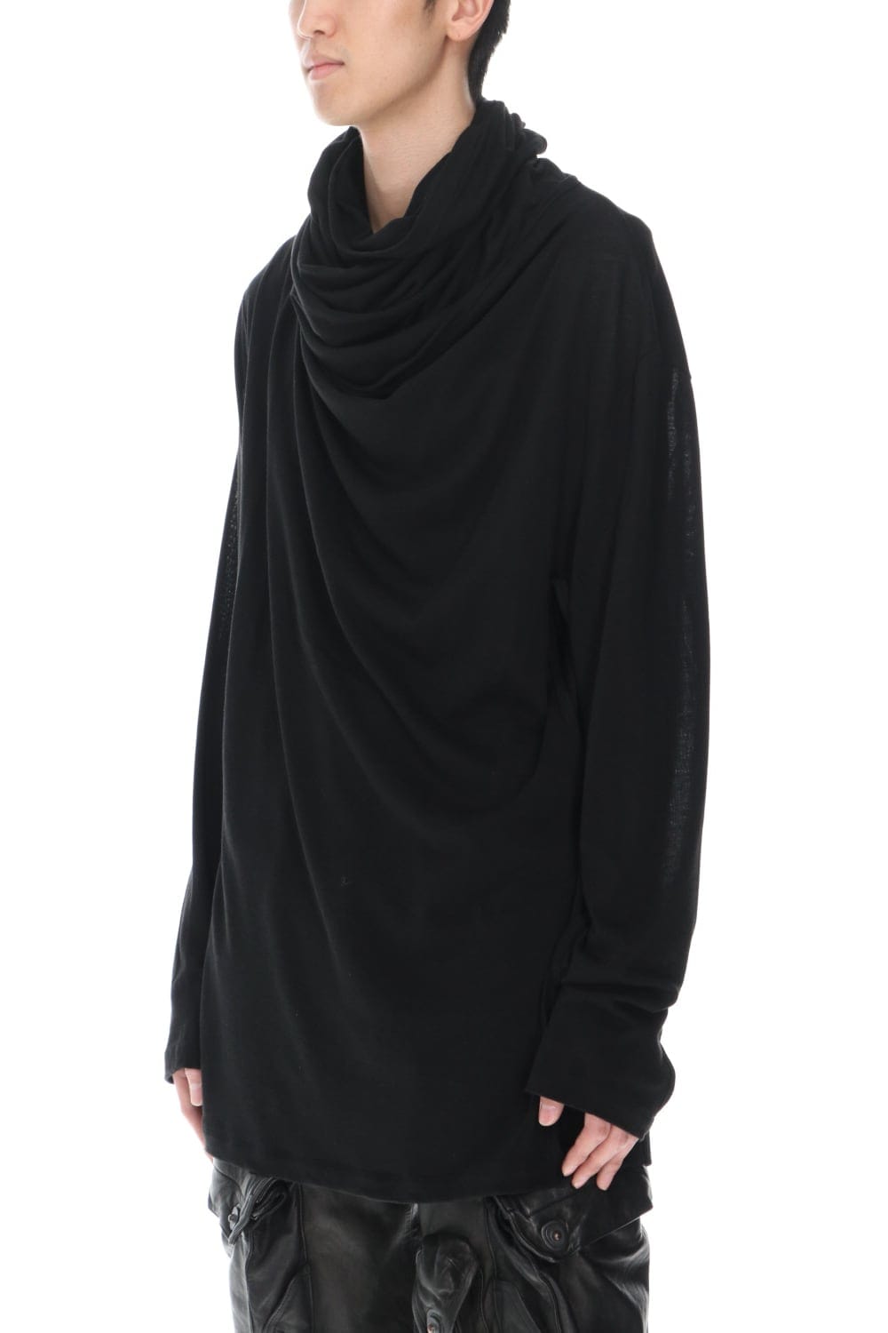 Cowl neck Cutsew Black