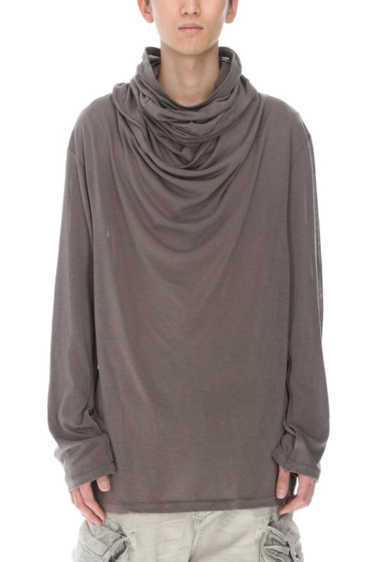 Cowl neck Cutsew Gray