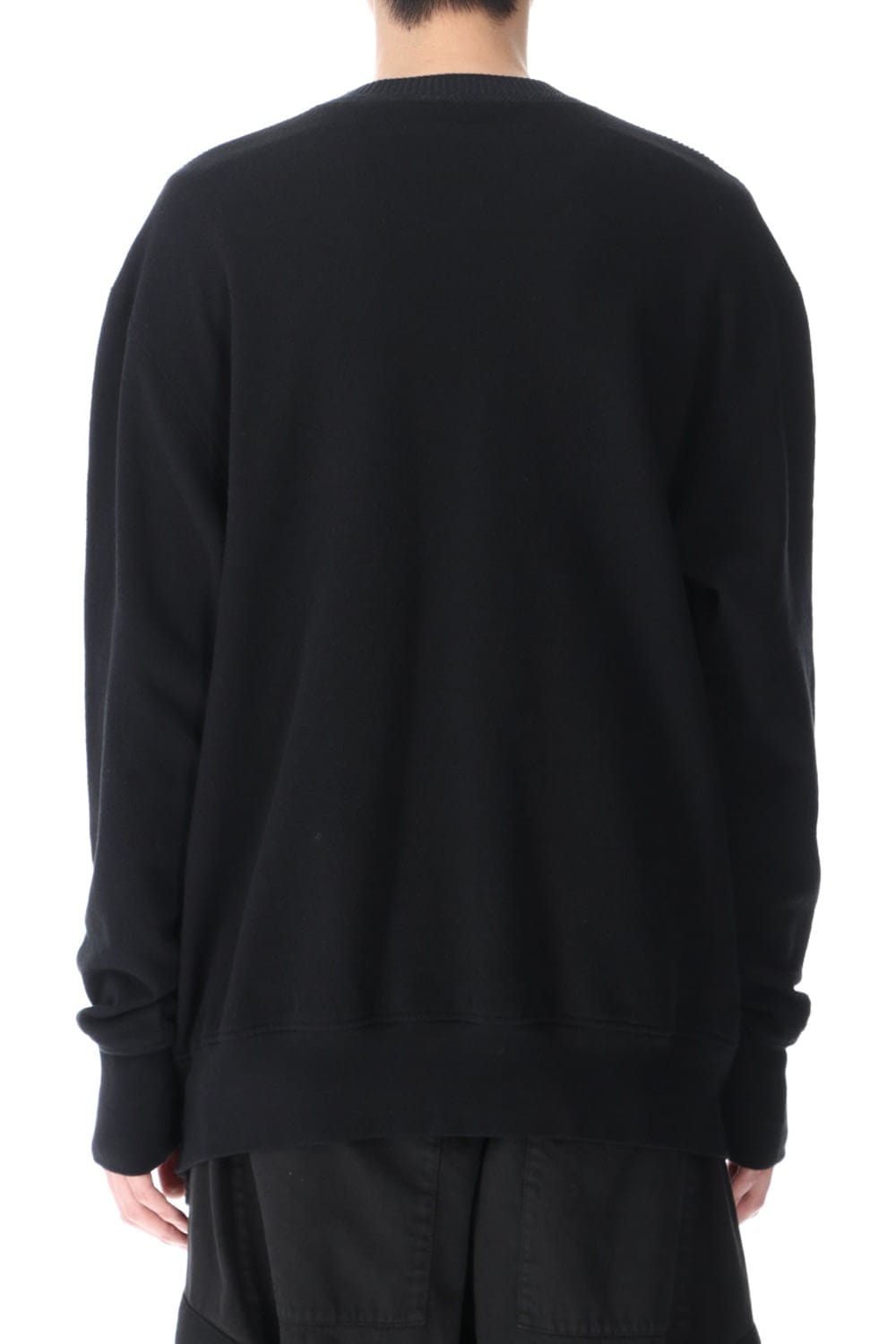 Front Knit Sweatshirt Black