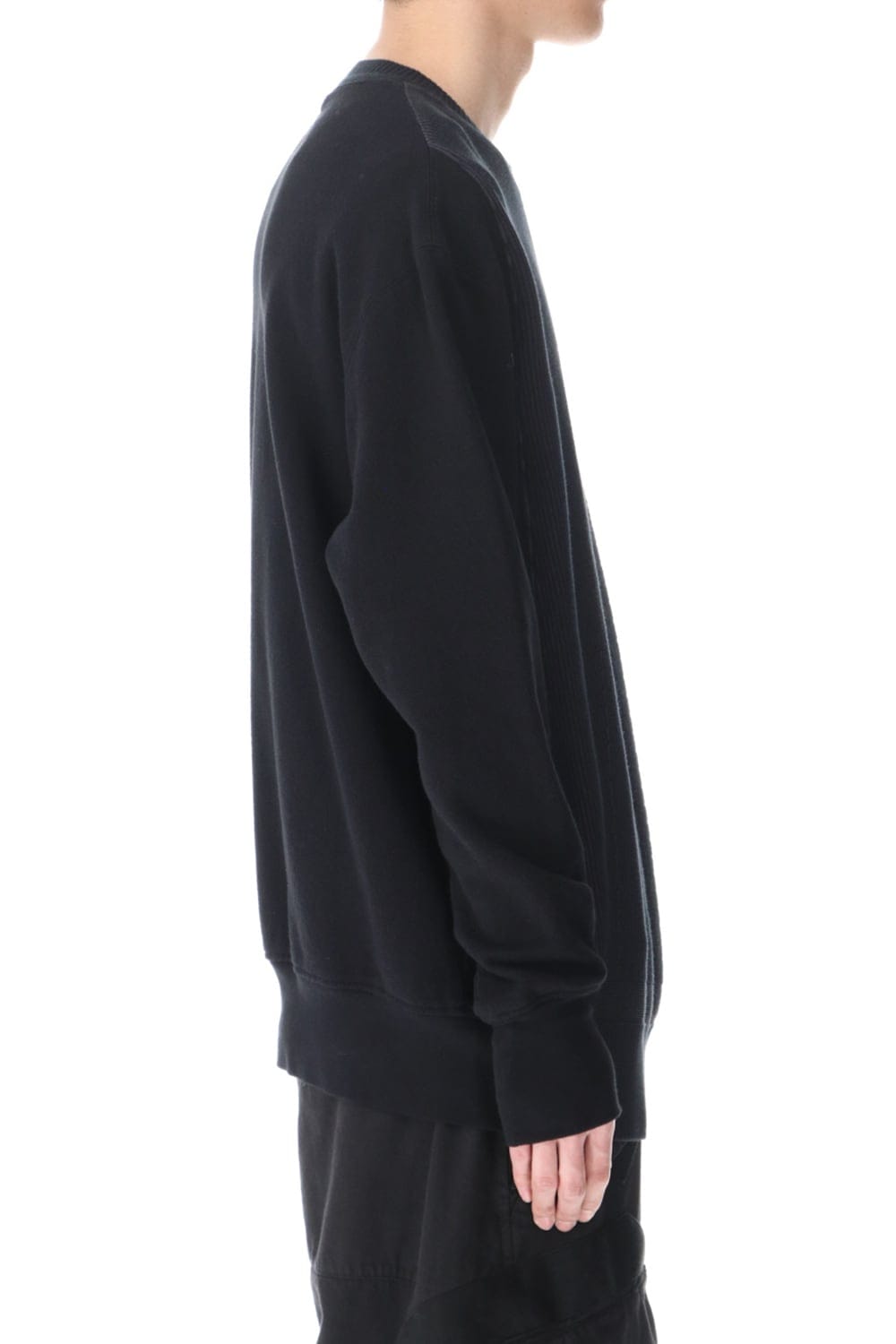 Front Knit Sweatshirt Black