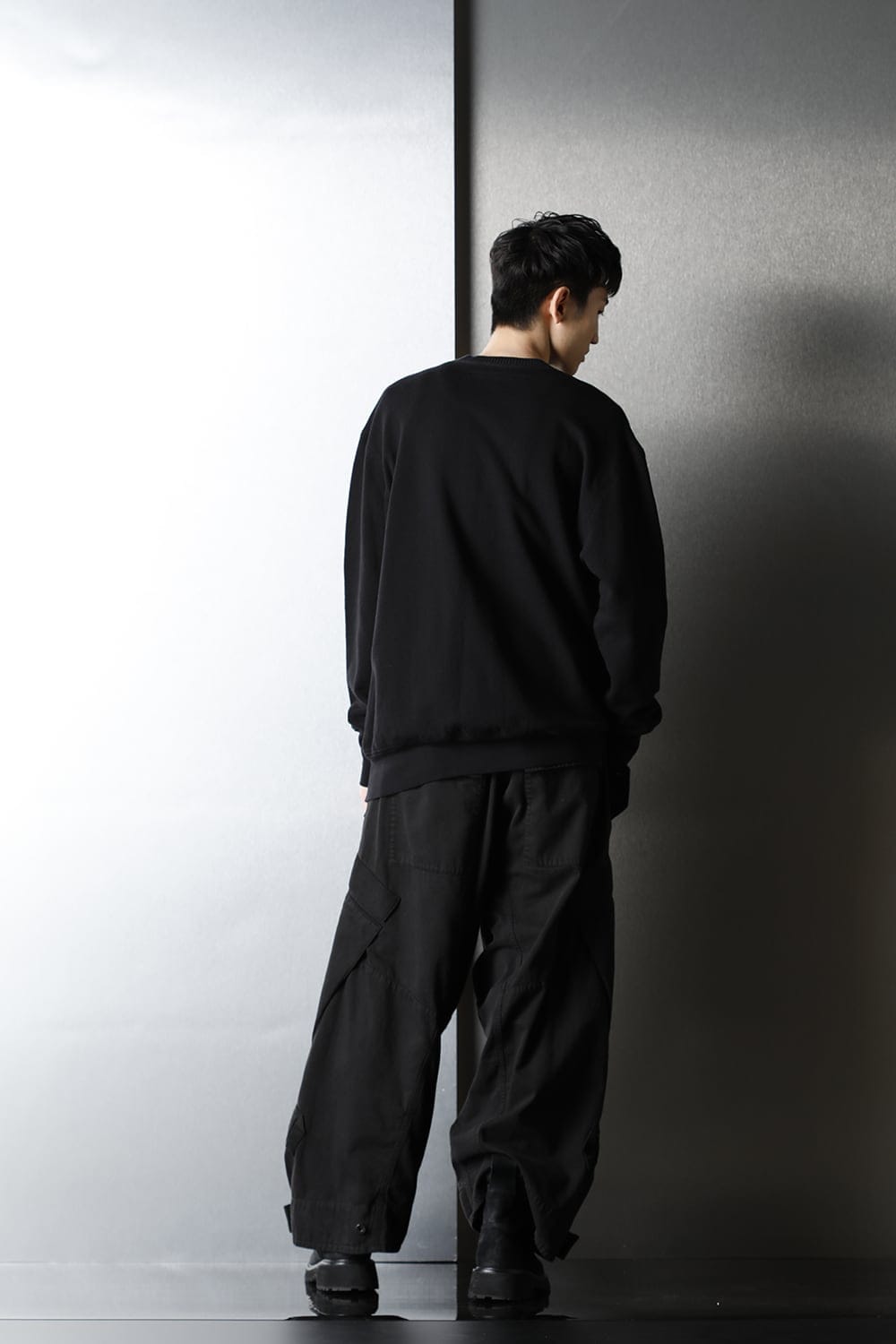 Front Knit Sweatshirt Black