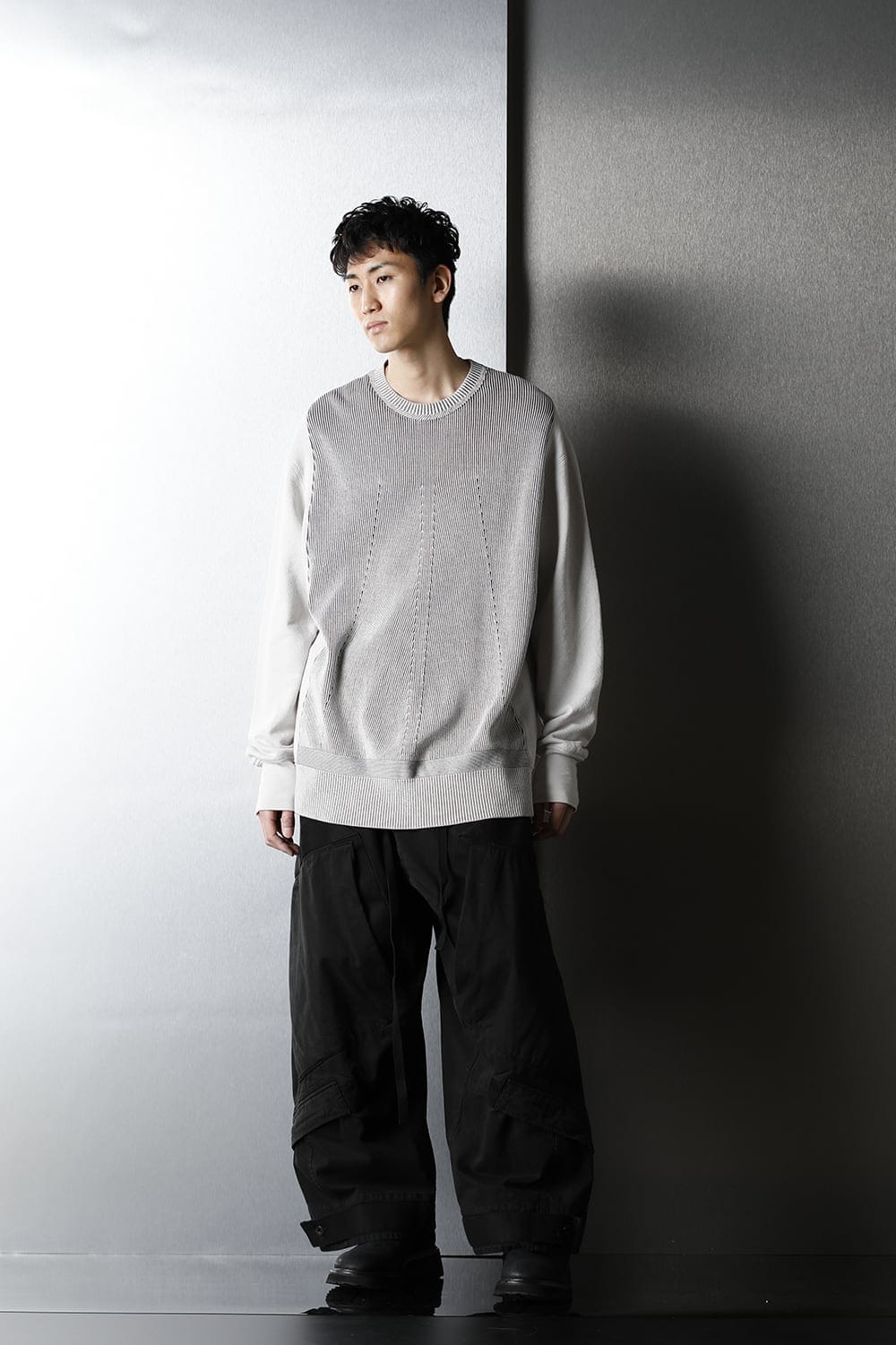 Front Knit Sweatshirt Plaster