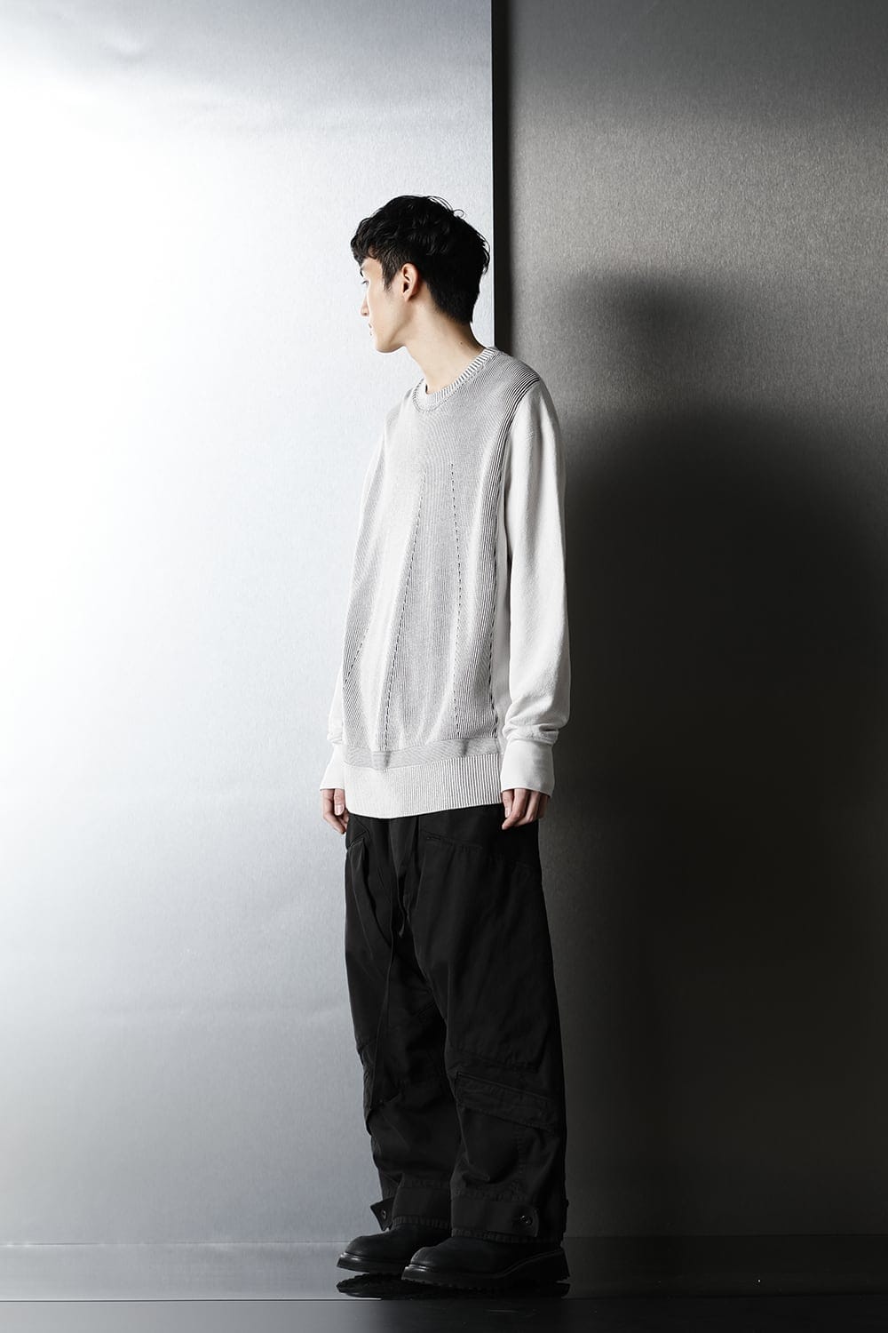 Front Knit Sweatshirt Plaster