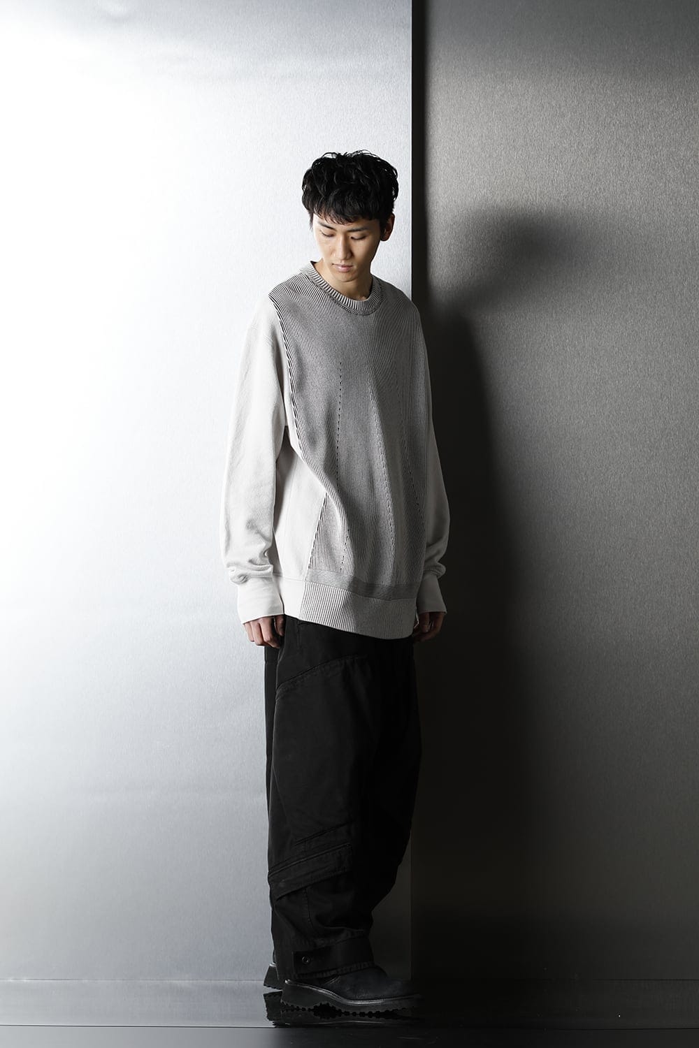 Front Knit Sweatshirt Plaster