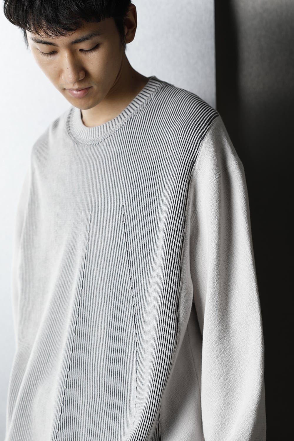 Front Knit Sweatshirt Plaster