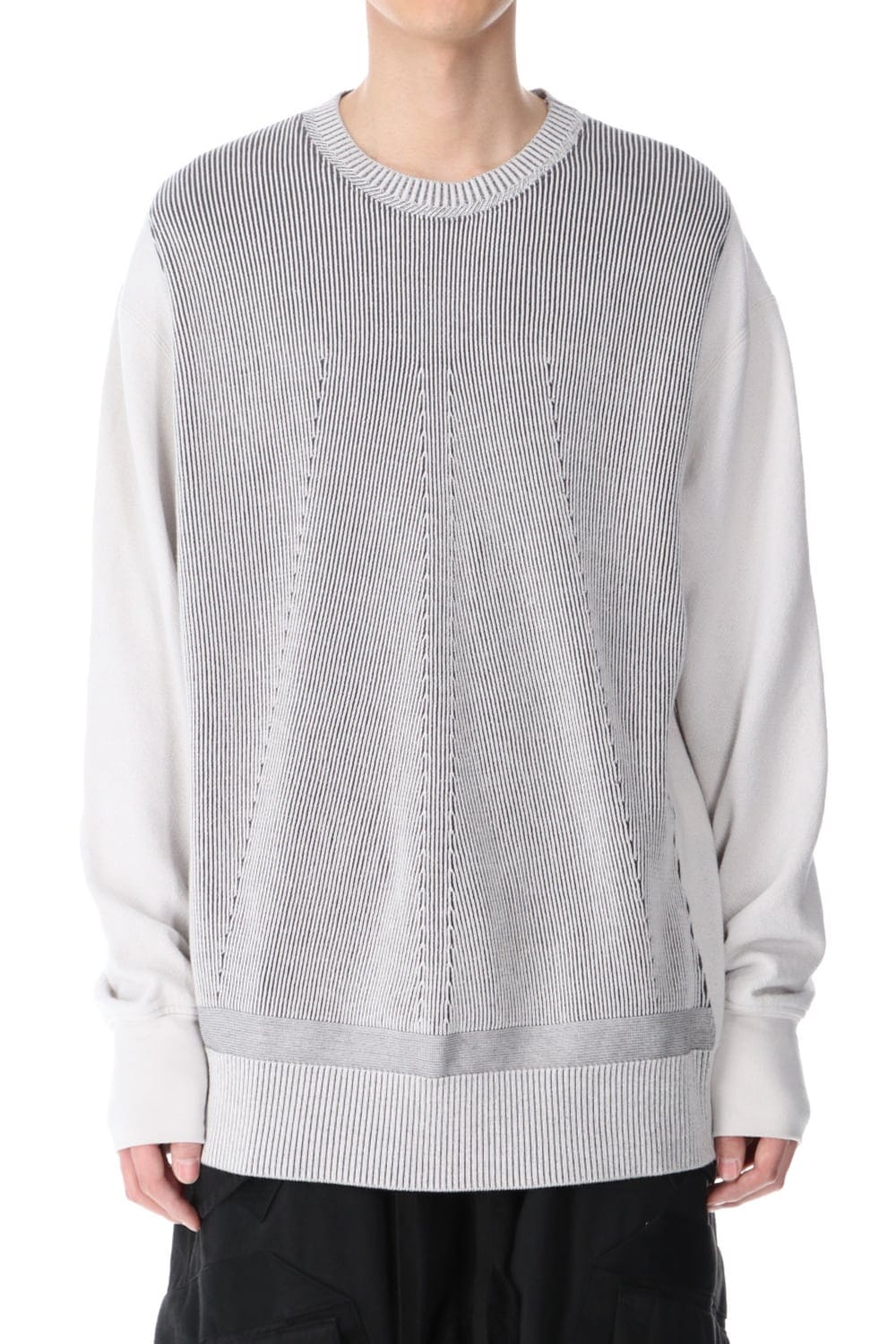 Front Knit Sweatshirt Plaster