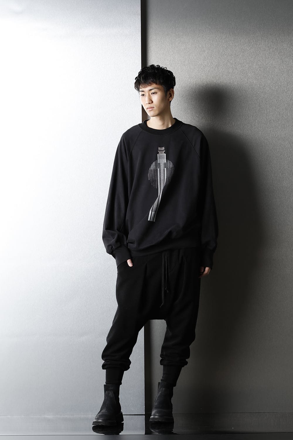 Print Sweatshirt Black