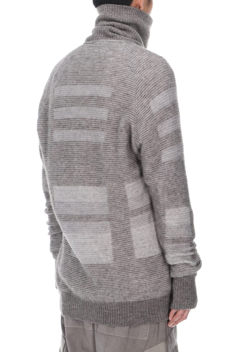 Front zip High neck knit Light Gray