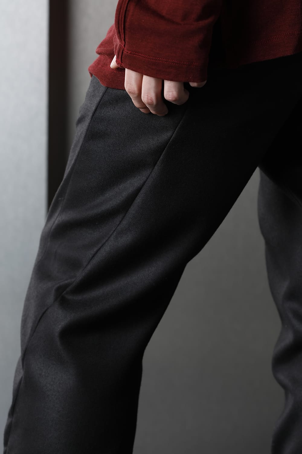 Wool Saxony Silm pants