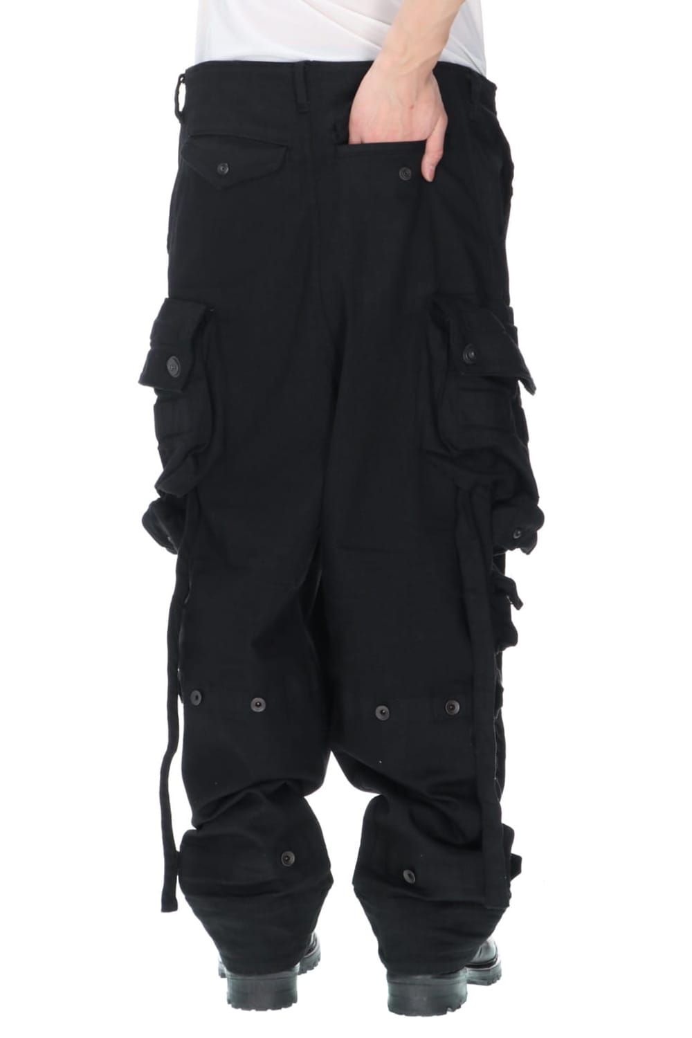 ダイイングデニム ガスマスクカーゴパンツ ブラック