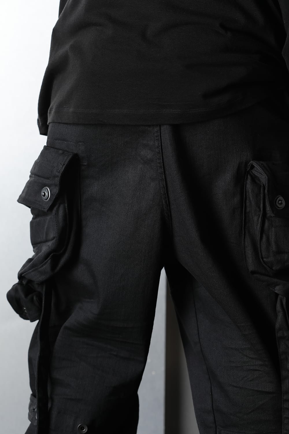 ダイイングデニム ガスマスクカーゴパンツ ブラック