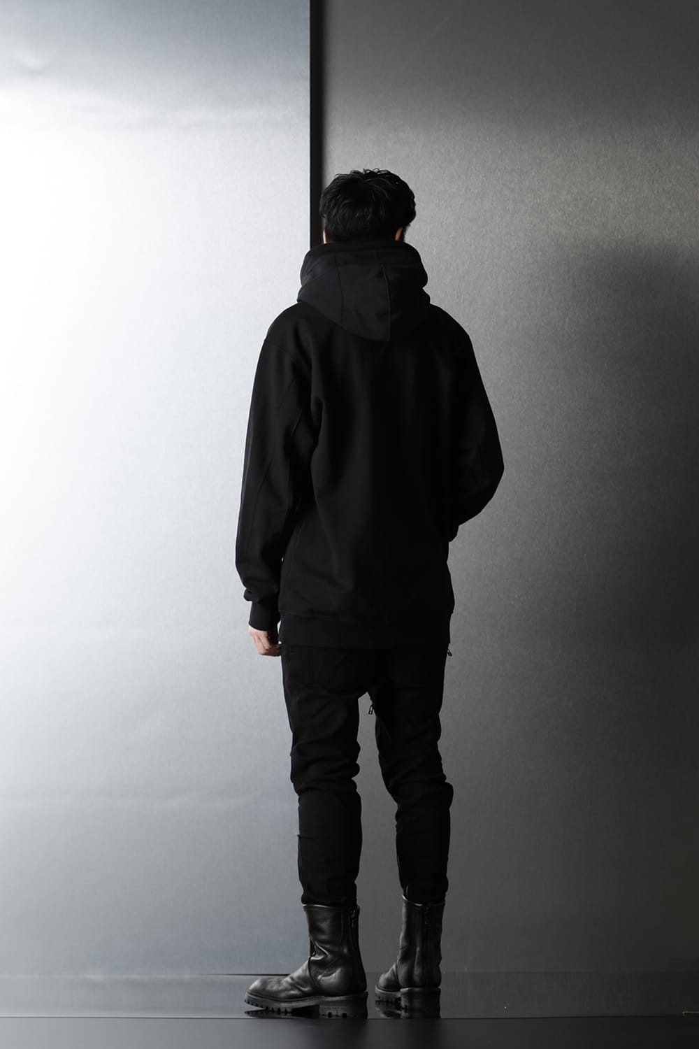 Knit denim Multi zipper pants