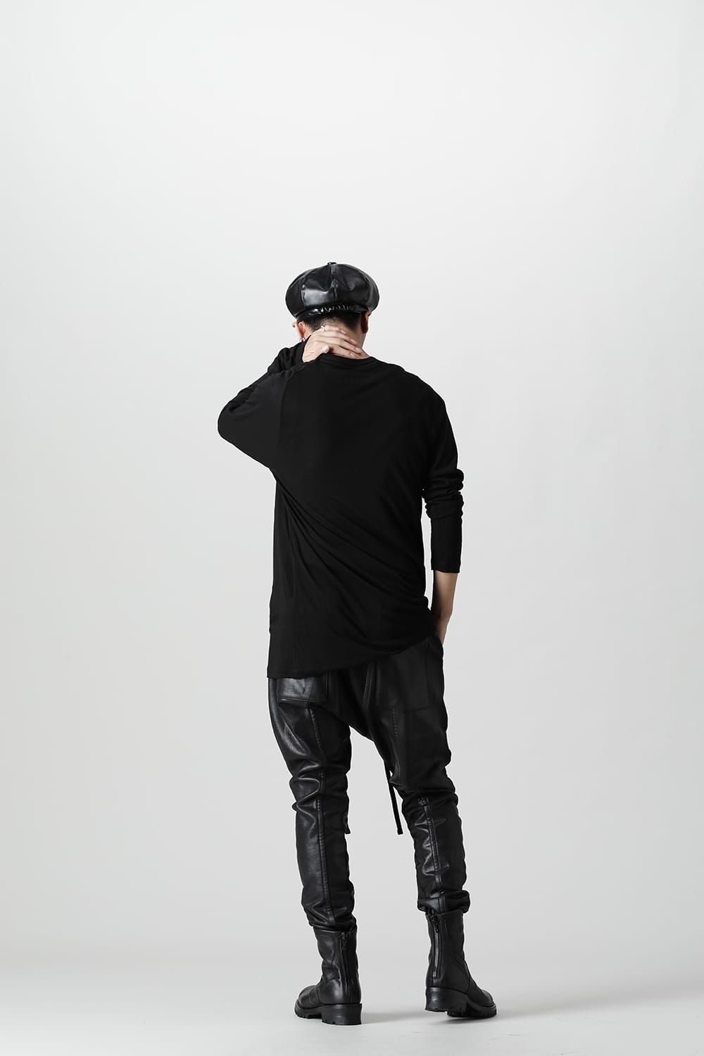 Coated sweat Seamed pants