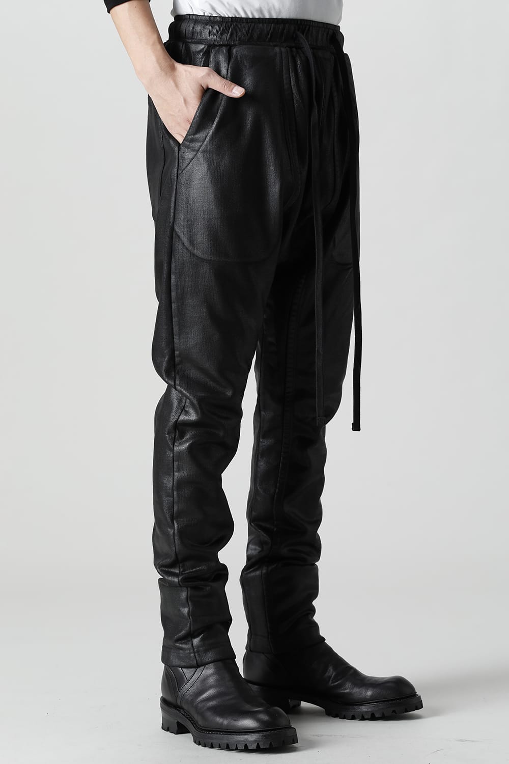 Coated sweat Seamed pants