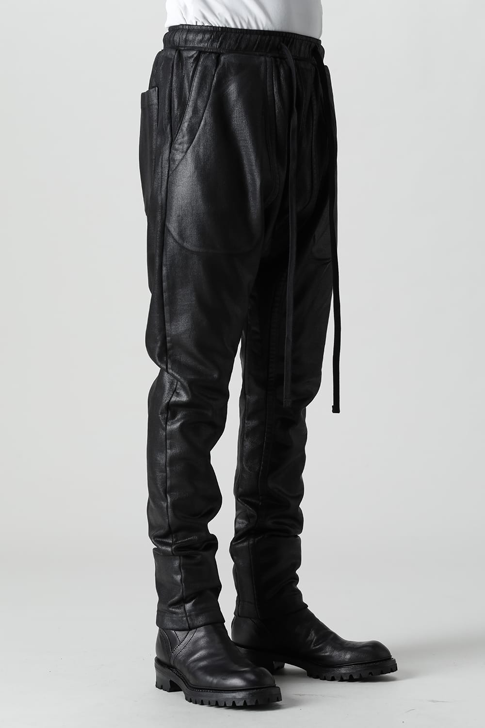 Coated sweat Seamed pants